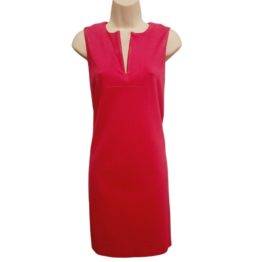 Kate‎ Spade New York Pink Sleeveless Notched Neck Shift Dress Size 0 NJMU2263